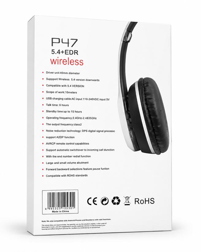 هدفون p47 قیمت مناسب و با کیفیت بالا بلوتوثی